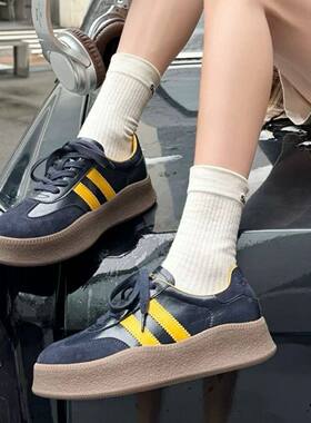 【维也娜老赵专享】AAL368-01新款高定撞色厚底时尚德训鞋