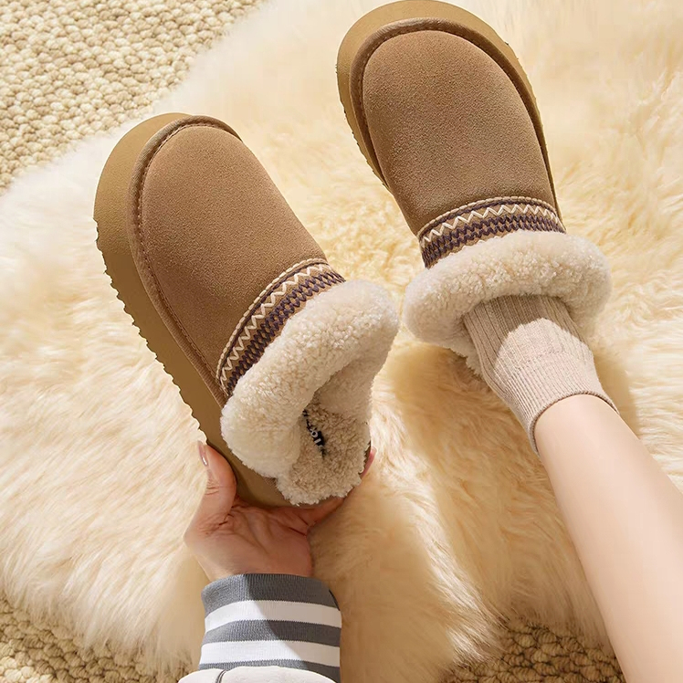 【维也娜老赵专享】LL7791冬季新款韩版时尚保暖包头雪地靴拖鞋