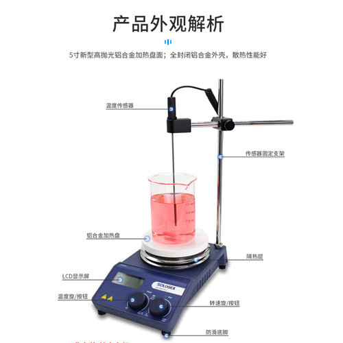 。赛洛捷克数控加热型磁力搅拌器SCI340-ProA老MS-H-ProA实验室