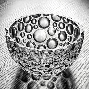 水晶玻璃碗高颜值轻奢风圆形精致高级水果捞食品级甜品坚果创意