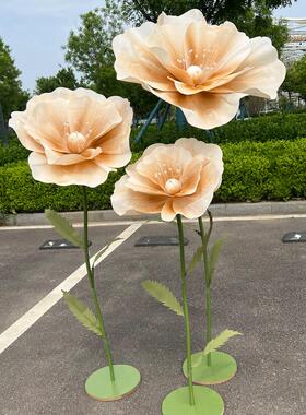 橱窗花成品道纱具丝印舞台泡沫婚纱花摄影指南布局道具婚UYP新饰