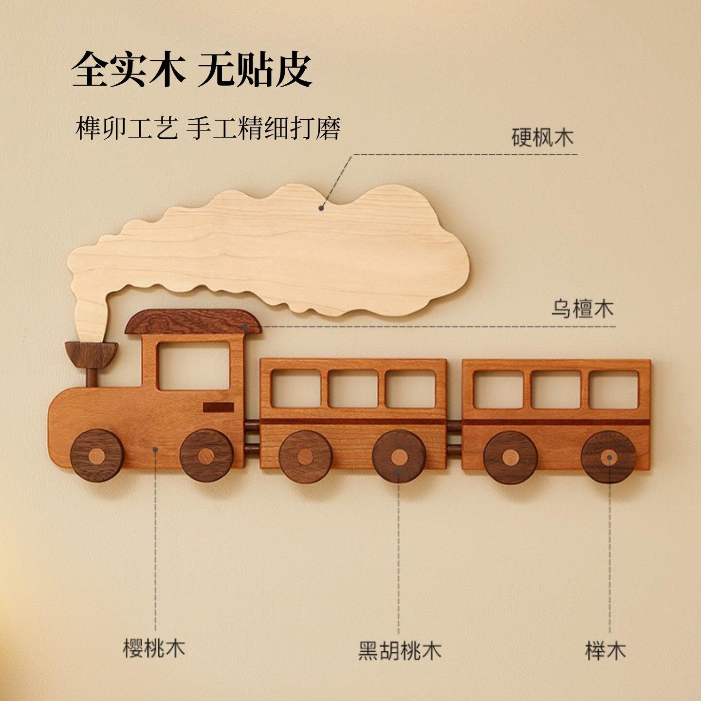 创意墙面装饰实木衣钩墙上XLE间立体遮温馨卧室丑门儿童房挂布置
