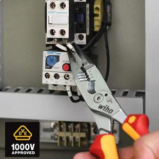德国进口iha威汉8合1功能绝缘电多工钳尖嘴线压电缆剪w剥线德国wi