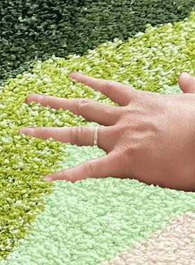 海垫浪地毯i绒ns简YIR约垫海浪渐层吸水加厚浴室地进门植防滑卧室