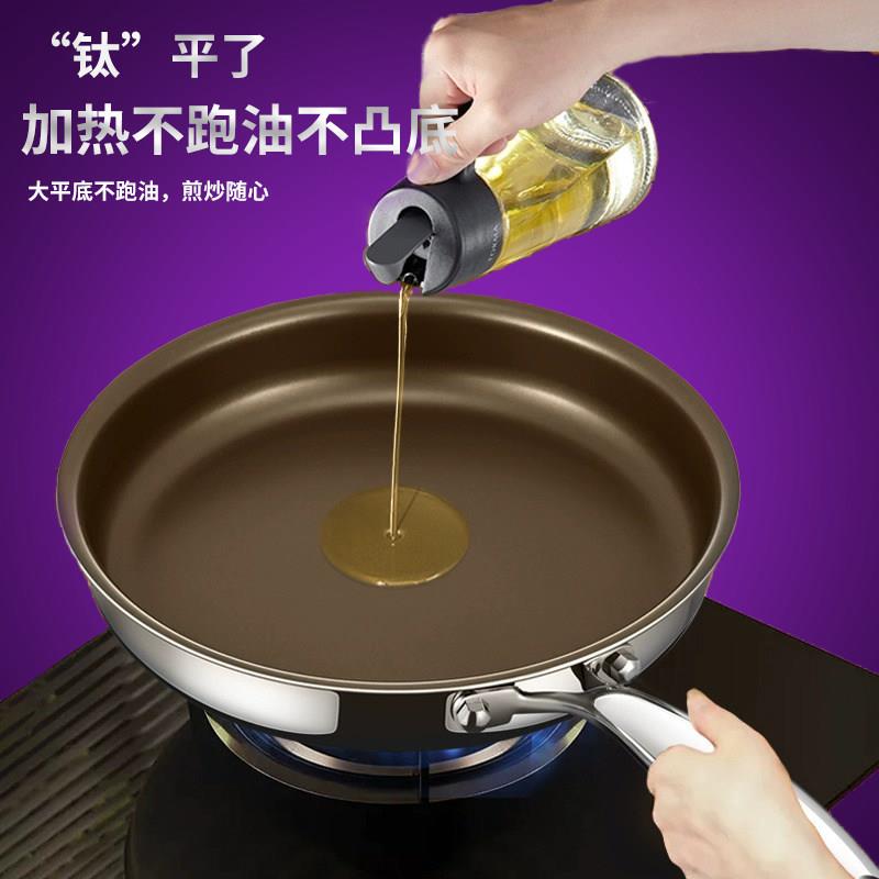 德国31有钛底平锅沾锅家用小煎锅煎蛋饼牛排煎锅平底锅不钛炒6锅