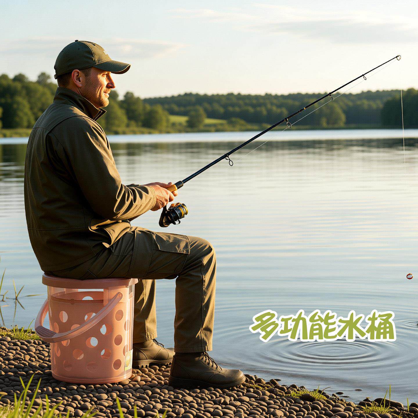 圆形水桶塑桶立式收纳凳桶料可洗浴篮坐手提加厚洗澡桶带盖高深