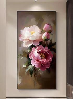 入玄 关装饰画 画2025新款客牡丹花卉挂画 画厅高户级感走廊ZBC75