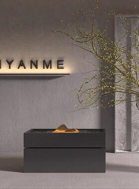 IYANME轻UUG奢桌面流水摆件循水环水现代客厅E招财水系景观办公室