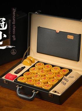 关小二辈金楠木中国棋实木象大棋盘高端象导KJP棋盒，送给长和领