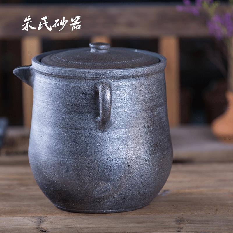荥经砂氏锅朱砂器土煲汤健康锅耐高罐温双耳大药锅ZSSQ-000大炖锅