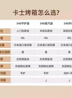 卡540级升款烤箱风士炉平炉二0合一蒸汽喷雾烘焙智能带80983发酵