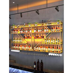 酒吧壁酒架挂酒杯架HB-2302墙上发光置物意架创挂墙酒柜钻石白红