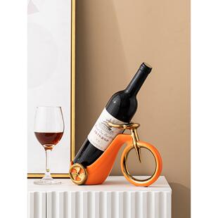 红酒架摆件轻奢高档上架柜档翻旧事次斜客厅餐厅酒装饰品新款葡放