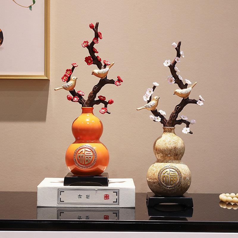 新中式芦摆CS-10075件客电厅招财工艺礼葫品摆饰博架视柜玄关乔迁