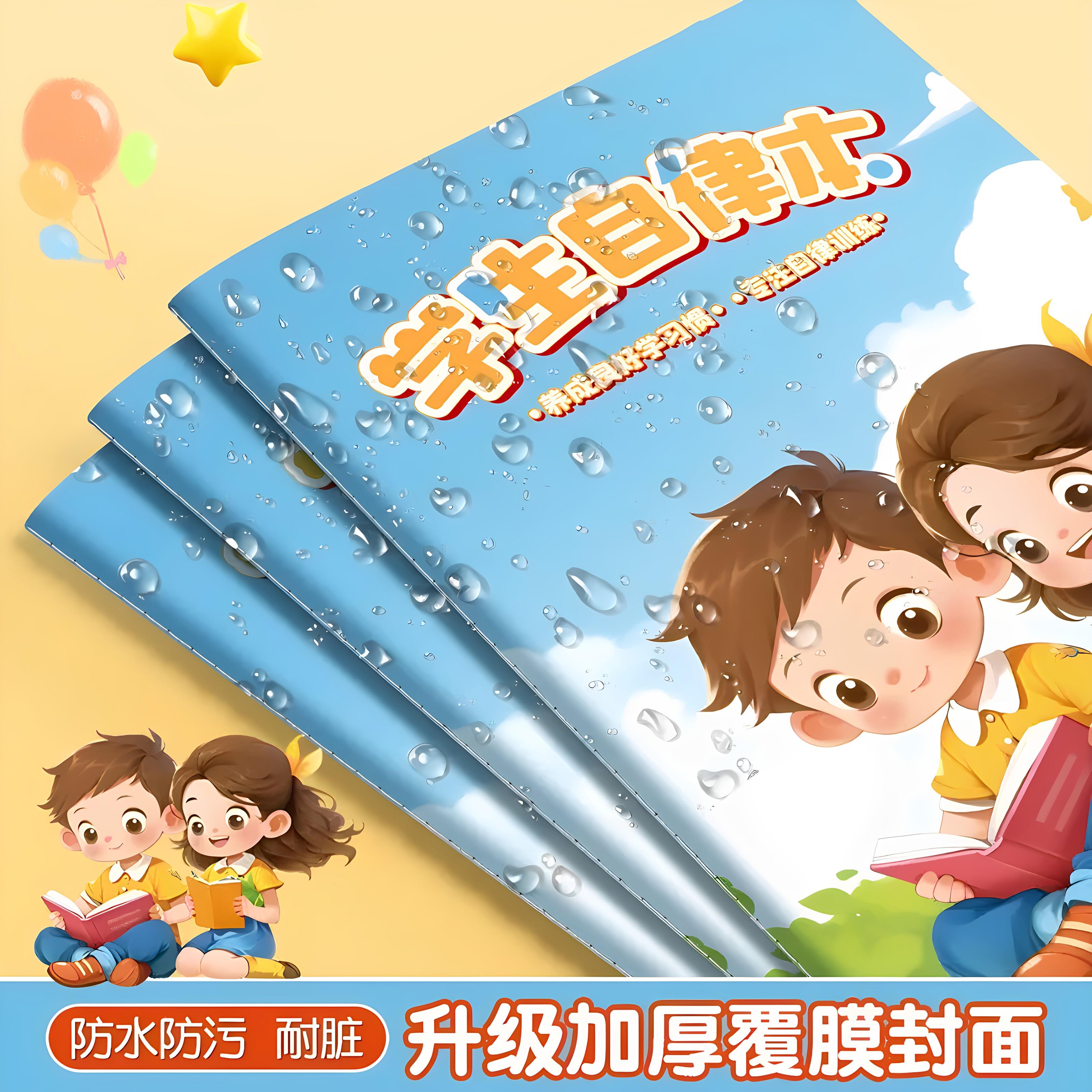 暑假学日习自律本小学生作业时打卡每本自律学习计划表计划本间表