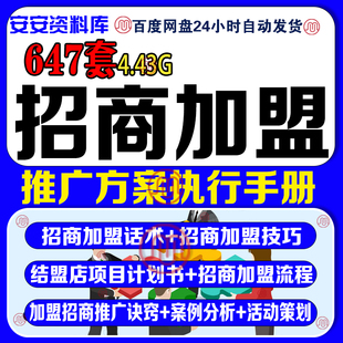 招商加盟推广方案项目招商计划策划餐饮连锁品牌专卖店话术案例全