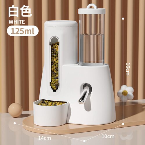 仓鼠自动饮水喂食器金丝熊水壶食盆二合一专用防推倒仓鼠宠物用品