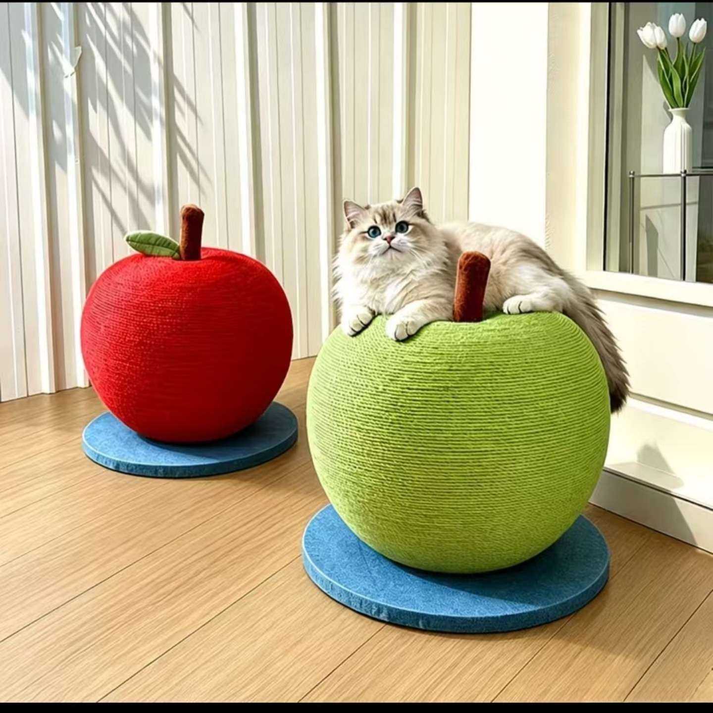 大苹果猫抓板超大号耐磨不掉屑剑麻立式猫爬架磨爪玩具猫抓柱