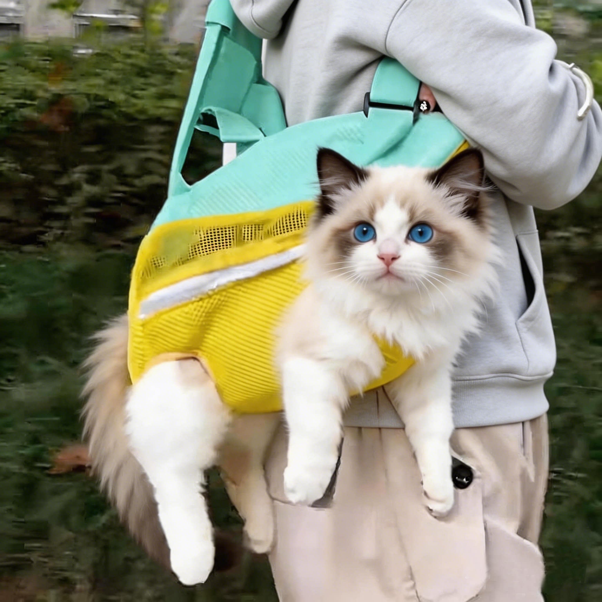 猫包春夏季便携宠物外出背包防应激胸前双肩包可爱猫兜狗包可斜挎