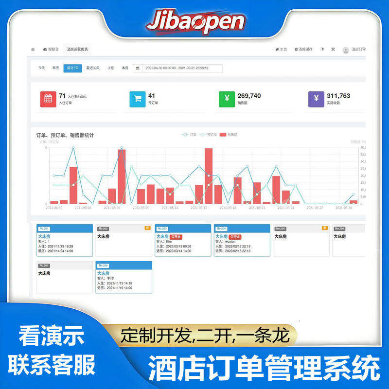 酒店订单管理系统小程序开发定制各种软件系统开发公司酒店预定系