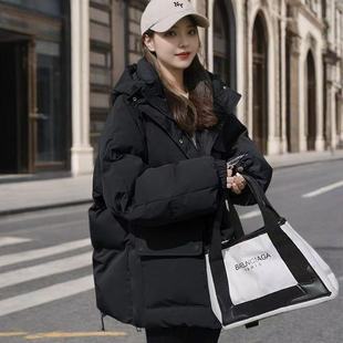 羽绒服2025年新款女小个子加厚面包服黑色短款外套冬季爆款