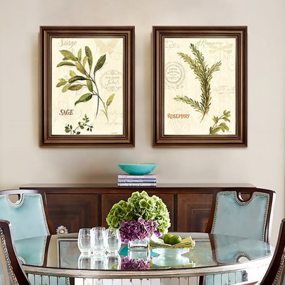 客厅沙发简约装饰画美式风餐厅背景墙组合挂画卧室床头植物壁画