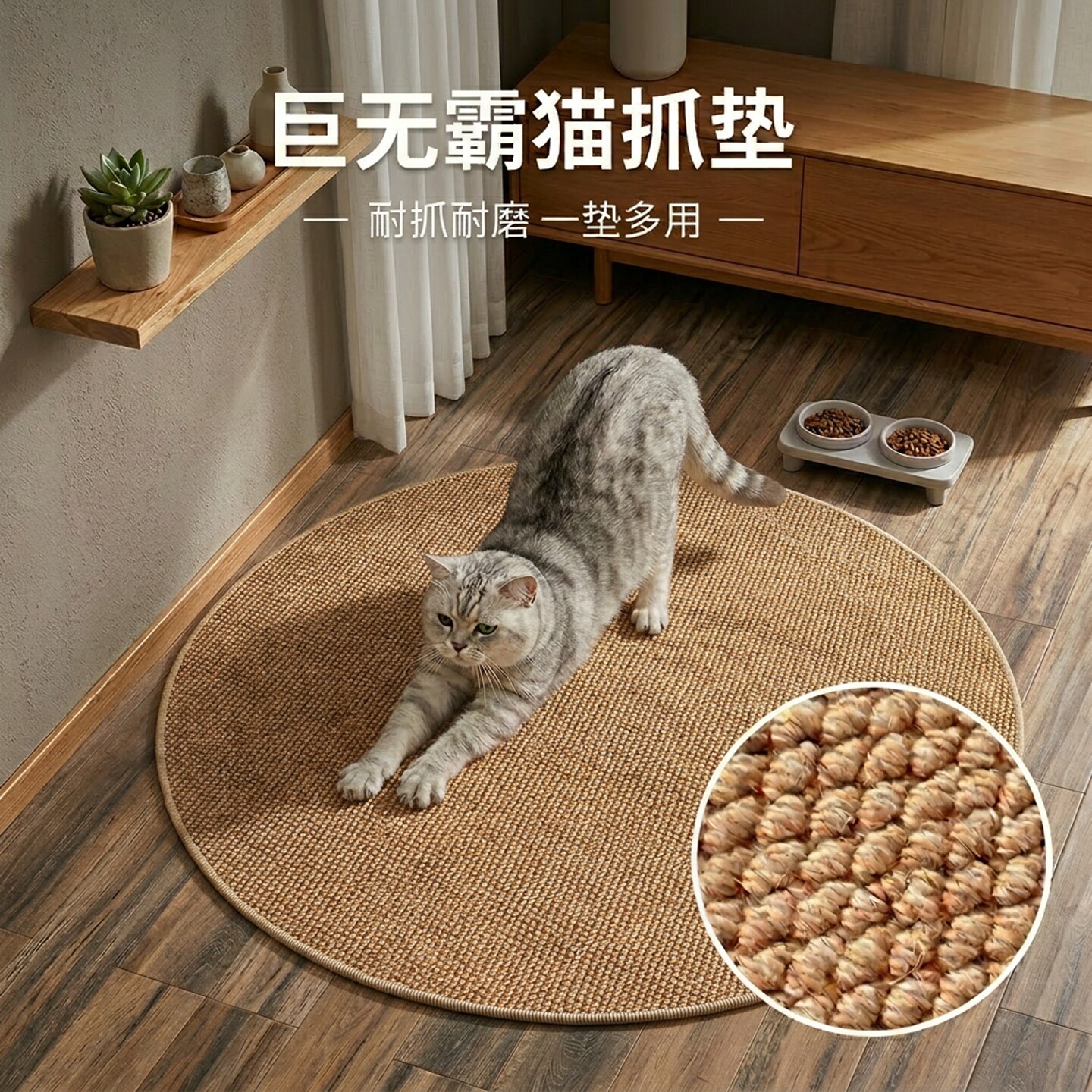 超大猫抓板猫抓垫耐磨不掉屑窝猫咪用品磨爪子神器防猫抓沙发保护