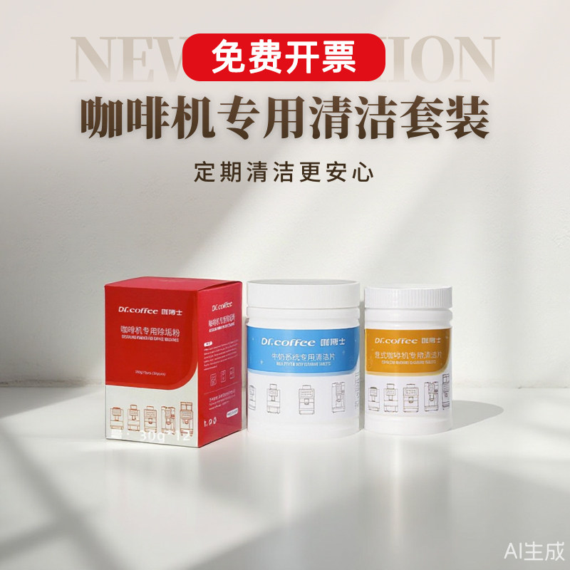 咖博士意式咖啡机专用清洁片全自动清洁粉套装除垢牛奶系统清洁片