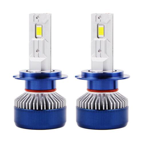 汽车大灯ledh7灯泡双铜管车头灯白光H4远近一体H11近光灯前大灯