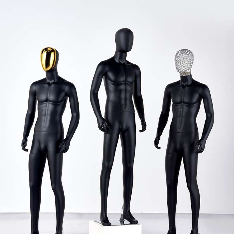 男装模特架全身塑料黑色服装店假人衣服人体男模特人偶橱窗展示架