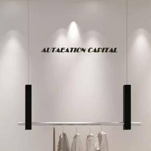 服装店专用吊架展示架黑色男女装店悬挂吊顶货架橱窗不锈钢挂衣杆