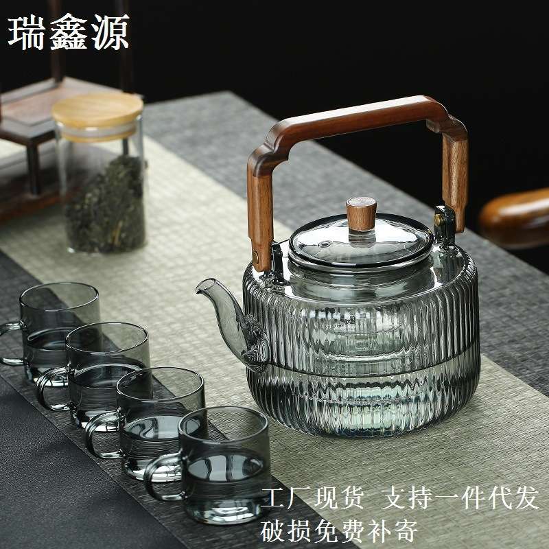 围炉煮茶壶蒸茶壶2024新款电陶炉可用家用茶壶烧水壶加厚提梁壶