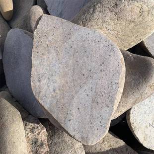 切片鹅卵石蘑菇石4 饰画画不规则卵石 6cm庭院地铺石公园踏步石装