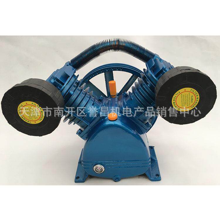 活塞机机头泵头V0.6/8双缸气泵头4KW压缩机总成0.6/12.5