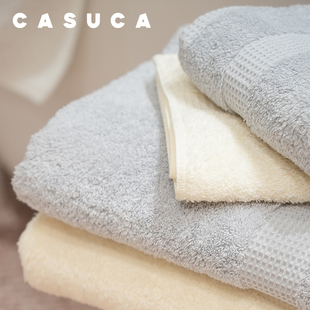CASUCA爆米花毛浴巾新疆长绒棉纯棉洗澡洗脸吸水不易掉毛加厚面巾