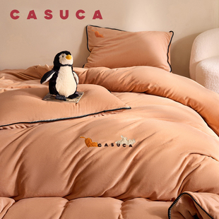 CASUCA猫茸茸牛奶绒四件套珊瑚绒加绒加厚被套床单保暖双面法兰绒