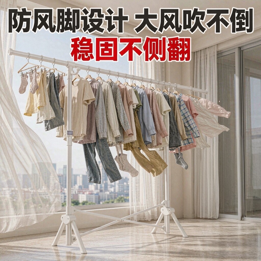 免安装晾衣架家用落地