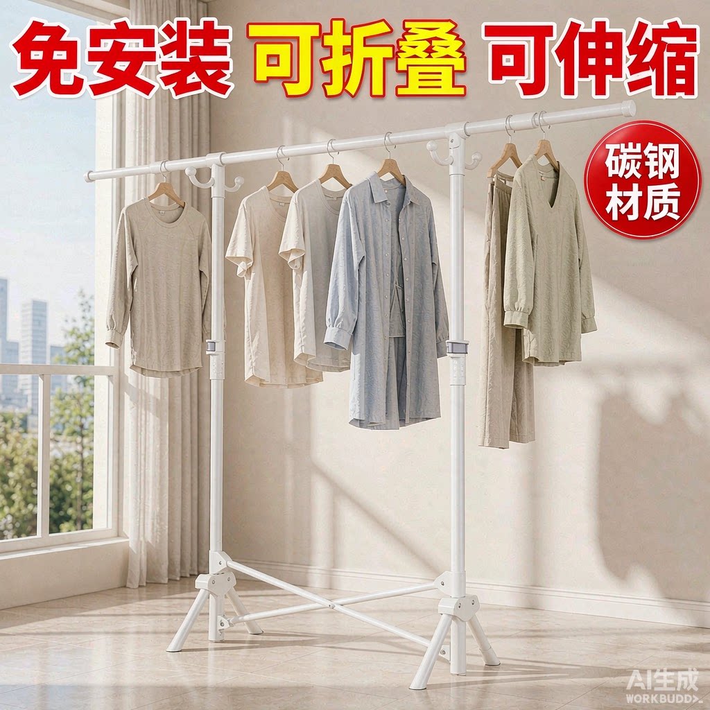 折叠伸缩落地家用阳台卧