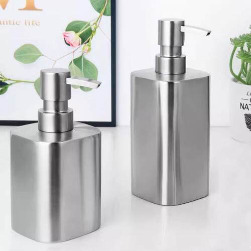 出口品质304不锈钢乳液瓶皂液器洗手液瓶高品质500ml