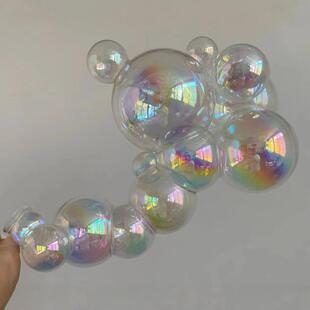 雕塑亚克力多彩现代艺术摆件办公室玄关装饰品创意透明吹泡泡