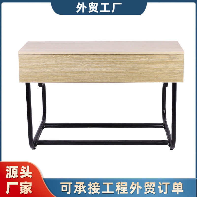 外贸工厂双人课桌椅固定式课桌椅学生课桌椅双人连体课桌椅批发