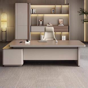 老板办公桌简约现代领导办公室桌轻奢办公桌椅高档总裁桌老板桌