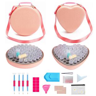 钻石画存储容器60槽钻石画配件套件5D钻石艺术工艺珠宝珠环存储盒