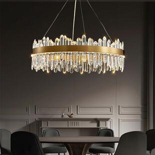 轻奢水晶吊灯客厅灯简约后现代创意艺术客房灯北欧大厅主卧室灯具