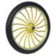 20英寸pu材质实心合金轮辐花园车脚轮轮椅轮PU发泡轮
