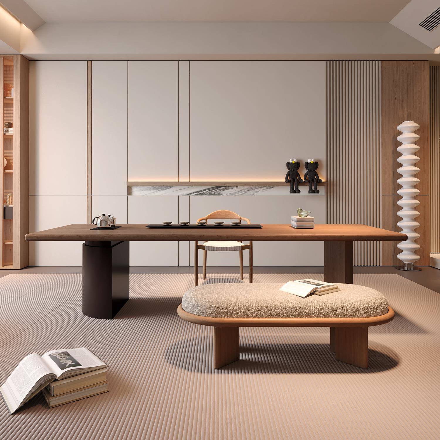 实木茶桌烧水壶一体嵌入式办公室书桌大板茶桌客厅家用阳台小茶台