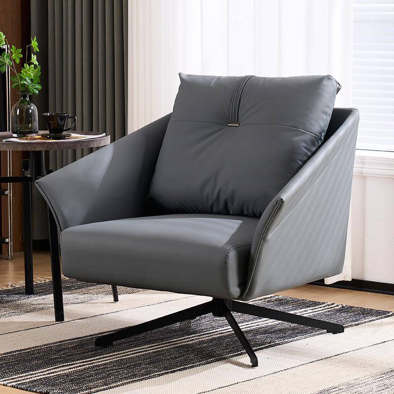 意式轻奢网红懒人单人旋转沙发椅设计师会客接待客厅阳台休闲躺椅