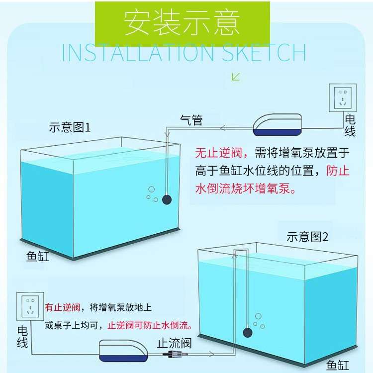 松宝鱼缸增氧泵静音四孔充气泵948/988/双孔氧气泵748/848单孔泵