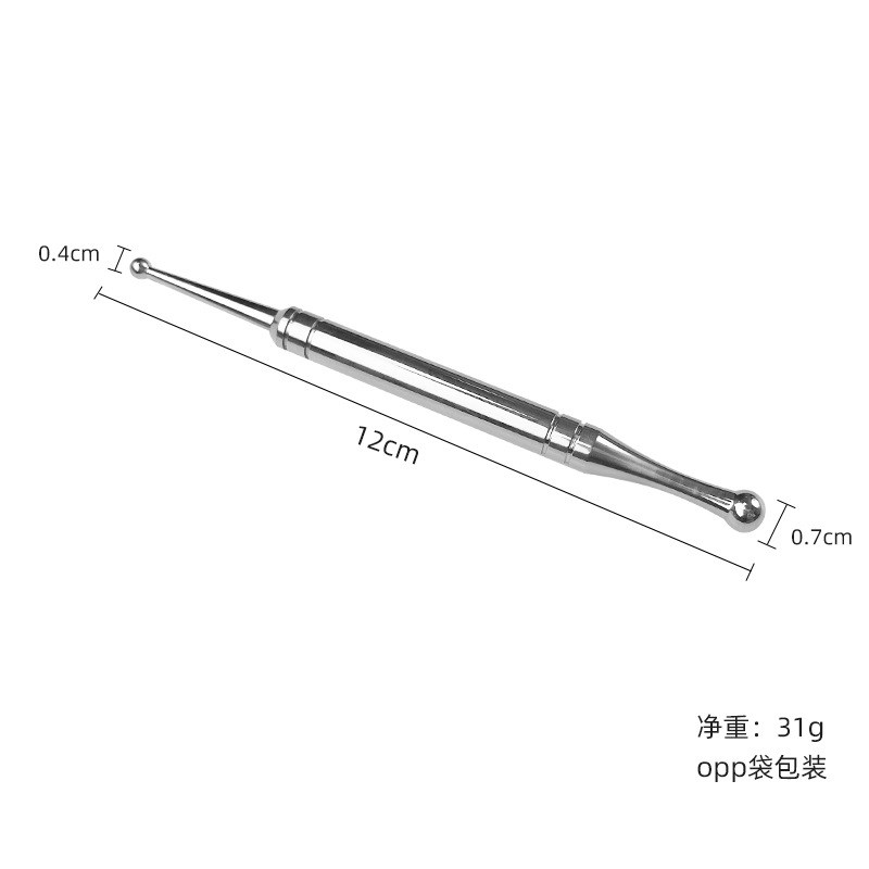 热销款面部不锈钢拨筋棒按摩点穴笔伸缩I轻巧点穴棒经络笔厂家现