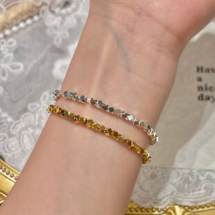 碎银几两手链女轻奢小众高级感设计超闪沙金手串首饰女生手饰